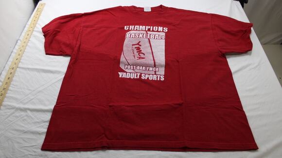 Jerzees Other - Jerzees Basketball T-Shirt Heavyweight Mens 2XL Red Crew Neck Short Sleeve